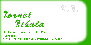 kornel nikula business card
